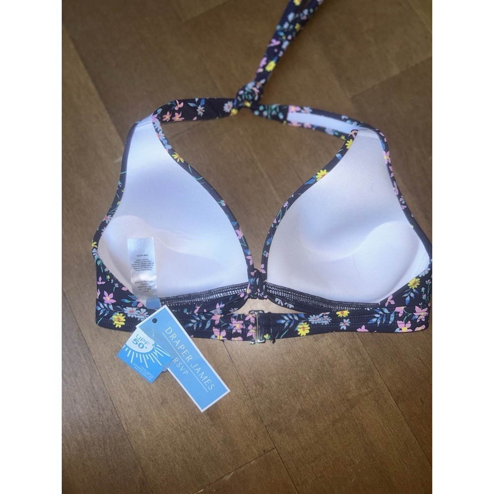 Draper James RSVP Navy Floral Swim Suit Top Small With Padding - Picture 3 of 4